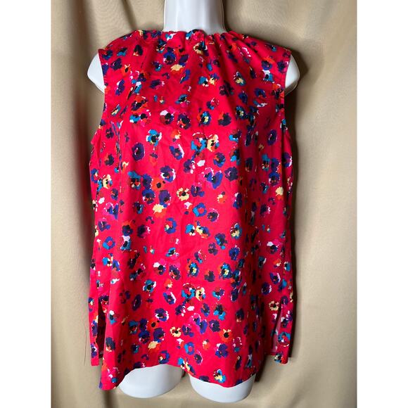 Jason Wu Red Leopard Print Tank Top 2 - Picture 4 of 12